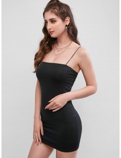 Cami Mini Bodycon Dress - Black S