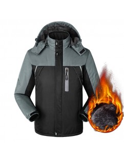 Winter Thicken Warm Outdoor Water Repellent Windproof Detachable Hood Jackets for Men