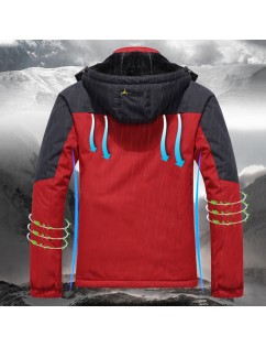 Mens Winter Outdoor Thicken Warm Breathable Windproof Water Repellent Climbing Hooded Jacket