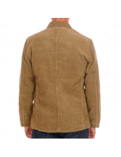 Mens Vintage Loose Multi Pockets Corduroy Single Breasted Long Sleeve Jacket