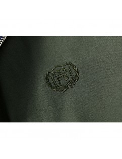 Mens Thermal Revsersible Embroidery Chest Logo Cotton Zipper Pocket Casual Solid Color Jacket