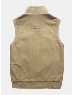 Mens Plus Size XS-5XL Casual Outdoor Cotton Multi Functions Loose Vest
