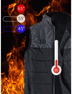 Mens USB Safety Electric Heated Thermal Zipper Outdoor Warm Down Vest