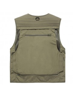 Outdoor Fishing Reporter Photography Loose Multi Pockets Vests for Men