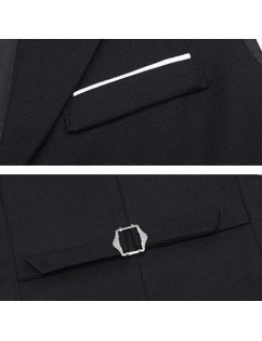 Plus Size Formal Fashion Business Suit Collar Vest Slim Fit Pure Color Waistcoats for Men