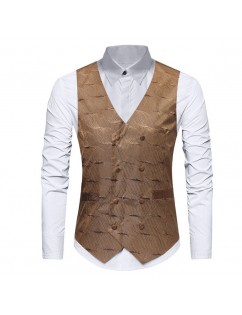 Weave Printing Business Party Vest for Men