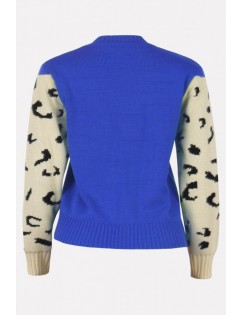 Blue Lion Crew Neck Long Sleeve Casual Pullover Sweater