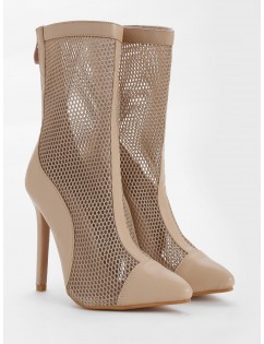 Pointed Toe High Heel Fashion Boots - Apricot 40