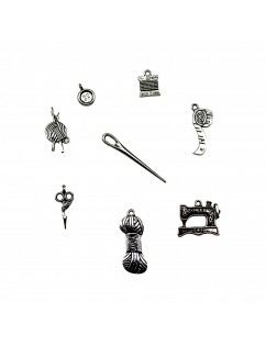 Wholesale 16pcs Bulk Lots Tibetan Silver Mix Charm Pendants Jewelry DIY Dressmaker's Tool Elements