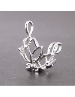 Wholesale 10Pcs/Set 18K White Gold Plated Pearl Bead Cage Pendant Locket For DIY Necklace Love Wish Jewelry