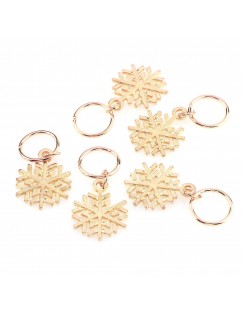 50 Pcs Gold Shell Hands Leaves Star Conch Snowflake Pendant Charms Rings Set Hair Clip Headband Accessories for Pierced Braid