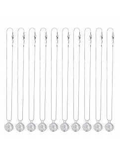 10 Pieces Silver Plated Spiral Bead Cages Pendants for Jewelry Craft Findings Making 15x20mm