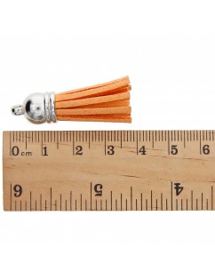 60 Pieces 30 Colors 40 mm Leather Tassel Pendants Faux Suede Tassel with Caps for Key Chain Straps DIY Accessories