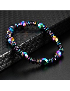 Unisex Magnetic Bracelet Beads Hematite Stone Therapy Health Care Magnet Hand-woven String Bangle Hot Weight Loss