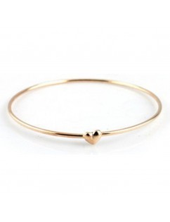 Hot Charm Women Gold Heart Love Chain Bangle Bracelet Cuff Elegant Jewelry Gift