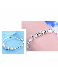 925 Silver Bangle Bracelet Bell Charm Pendant Ladies Womens Girl Jewellery Gift