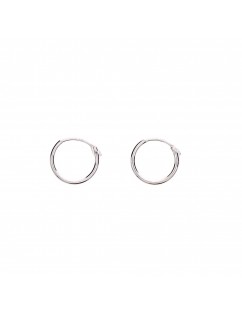 Fashion 925 Sterling Silver Circle Round Ear Hoop Earrings Anti Allergy Women's  Men's Fashion Jewelry Gift