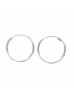 Fashion 925 Sterling Silver Circle Round Ear Hoop Earrings Anti Allergy Women's  Men's Fashion Jewelry Gift