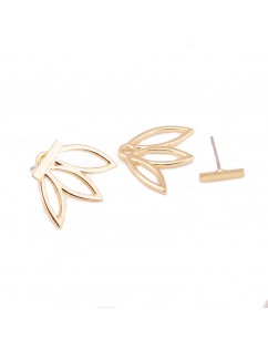 New Fashion Women's Vintage Boho Gold Silver Lotus Ear Stud Earrings Jewelry
